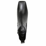 Franco Sarto Women's Black Leather Square Toe Booties