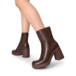 DREAM PAIRS Women's Chunky Square Toe Ankle Boots