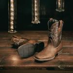 Men's Brown Square Toe Cowboy Boots