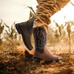 ANGRYRAM Waterproof Square Toe Cowboy Work Boots