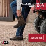 Justin Driller 11-Inch Cedar Square Toe Boot