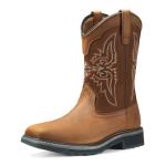 Men's Square Steel Toe Cowboy Work Boots