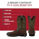 Justin Driller 11-Inch Cedar Square Toe Boot