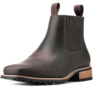 Men's Square Toe Cowboy Boots, Slip-On Style