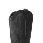 DREAM PAIRS Black Embroidered Square Toe Cowboy Boots