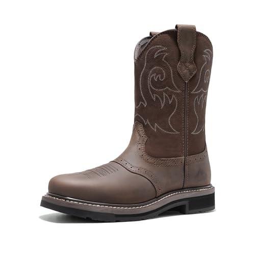 Men's NORTIV 8 Dark Brown Square Toe Boots
