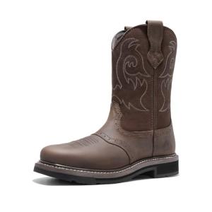 Men's NORTIV 8 Dark Brown Square Toe Boots