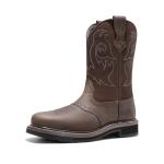 Men's NORTIV 8 Dark Brown Square Toe Boots