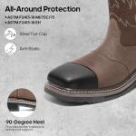 Men's NORTIV 8 Dark Brown Square Toe Boots