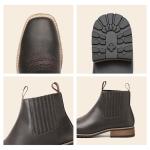 Men's Square Toe Cowboy Boots, Slip-On Style