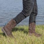 Men's NORTIV 8 Dark Brown Square Toe Boots