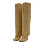 Suede Knee High Square Toe Boots for Women