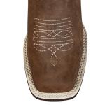 Women's Wide Square Toe Western Cowboy Boots - Brown