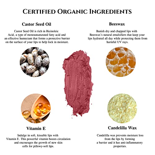 Sofia Luxury Organic Lipstick & Liner - Pink Petunia