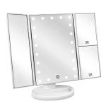 Lighted Tri-Fold Vanity Mirror with 21 LED Lights