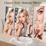 Lighted Tri-Fold Vanity Mirror with 21 LED Lights