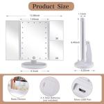 Lighted Tri-Fold Vanity Mirror with 21 LED Lights