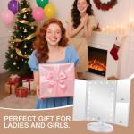 Lighted Tri-Fold Vanity Mirror with 21 LED Lights