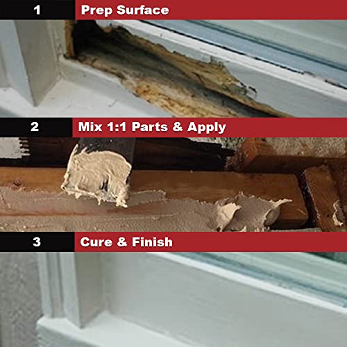 PC Products PC-Woody Wood Repair Epoxy Paste, Two-Part 48 oz in Two Cans, Tan 643334