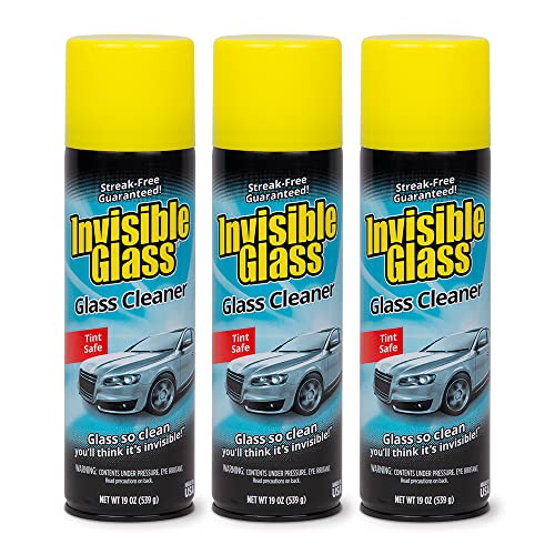 Invisible Glass 91164-3PK Premium Glass Cleaner 19-Ounce Can - Case of 3, 57. Fluid Pack