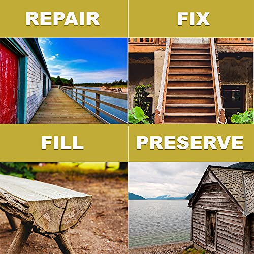 PC Products PC-Woody Wood Repair Epoxy Paste, Two-Part 48 oz in Two Cans, Tan 643334