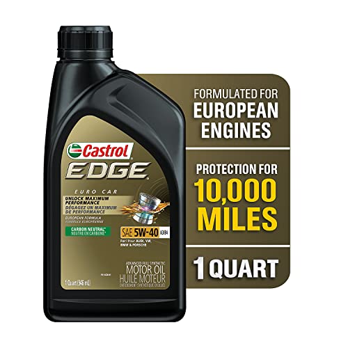 Castrol EDGE 5W-40 A3/B4 Advanced Full Synthetic Motor Oil, 1 Quart, 6 Pack