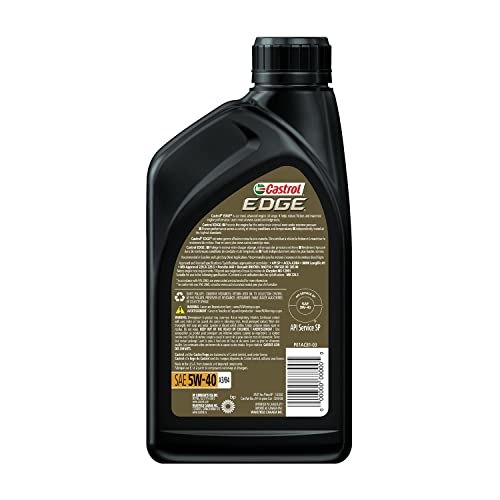 Castrol EDGE 5W-40 A3/B4 Advanced Full Synthetic Motor Oil, 1 Quart, 6 Pack