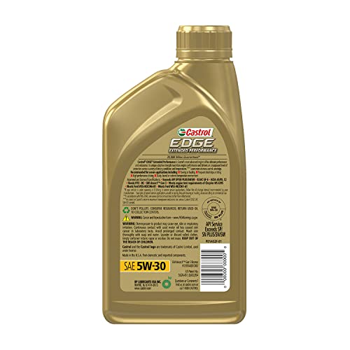 Castrol 152D8E Edge Extended Performance 5W-30 Advanced Full Synthetic Motor Oil, 1 Quart, 6 Pack