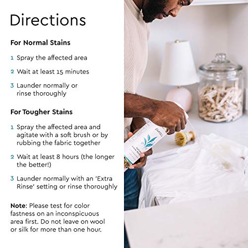 Puracy Natural Laundry Stain Remover Refill, 64 Fl Oz, Stain Remover for Clothes, Enzyme-Based Clothing Spot Cleaner, Free & Clear