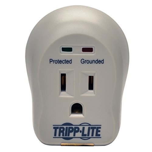 Tripp Lite Isobar 2 Outlet Surge Protector Power Strip, 6ft Cord, Right-Angle Plug, Metal, (ISOBAR2-6) & 1 Outlet Portable Surge Protector Power Strip, Direct Plug in, & $5,000 Insurance (SPIKECUBE)