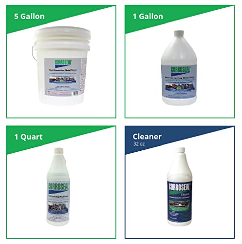 Corroseal Water-Based Rust Converter Metal Primer, Rust Converter - 5 Gal