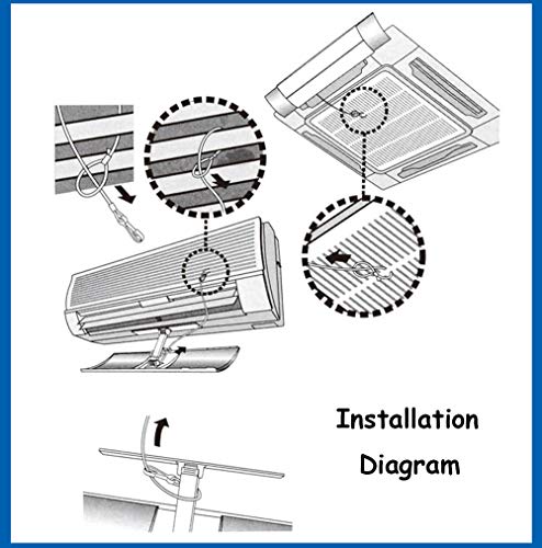 Air Conditioner Deflector, Adjustable Anti Direct Blowing Retractable Air Conditioning Deflector, Air-Con Deflectors for Home/Office,50-74cm Retractable
