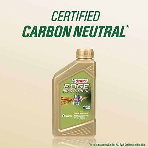 Castrol 03585 Edge Bio-Synthetic 0W-20 Advanced Full Synthetic Motor Oil, 5 Quart, 3 Pack