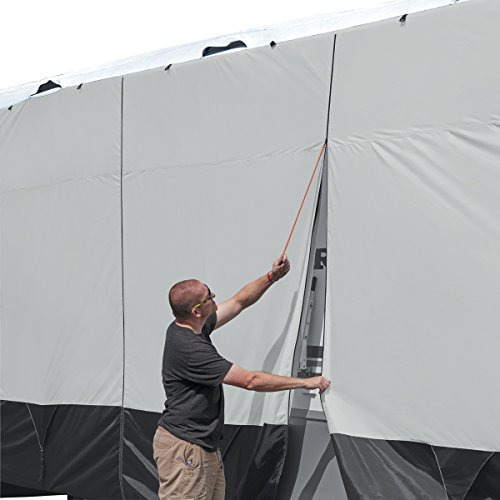 Classic Accessories RV SkyShield Molded Fiberglass Travel Trailer Cover, 8'Lâ10'L, 80"W, Model 1