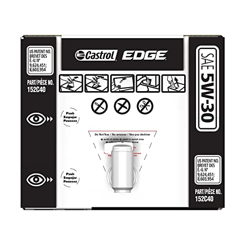 Castrol 60050 Edge 5W-30 Advanced Full Synthetic Motor Oil, 6 Gallon Enviro-Pack