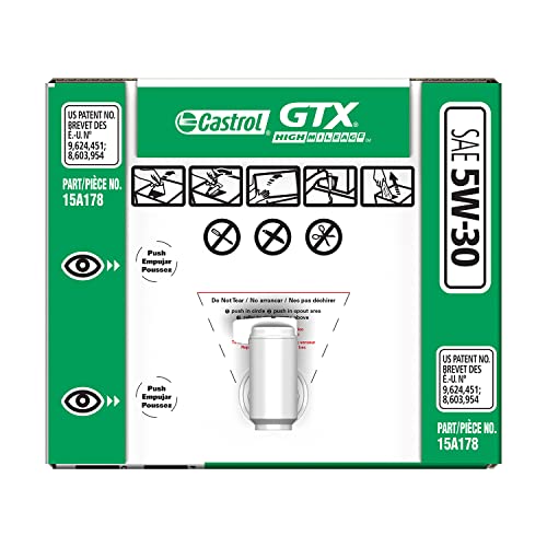 Castrol 60005 GTX 5W-30 High Mileage Motor Oil - 6 Gallon, (Enviro-Pack)
