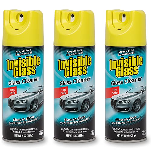 Invisible Glass 91163-3PK 15-Ounce Cleaner for Auto and Home for a Streak-Free Shine, Deep-Cleaning Foaming Action, Safe for Tinted and Non-Tinted Windows, Ammonia Free Foam Glass Cleaner