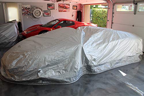 CoverSeal Light Duty Indoor Car Cover with Patented Weighted Ground Conforming Apron Seal - All Weather Water-Resistant Car Cover for Automobiles - Mid Size 189 L x 73 W x 71 H inch Max