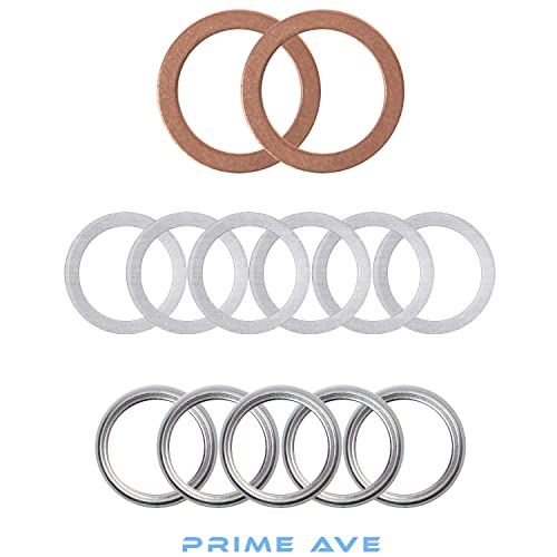 Prime Ave Differential & Transfer Case Crush Washer Gasket Kit Compatible with Toyota Lexus Scion Part# 90430-24003 + 12157-10010 + 90430-A0003