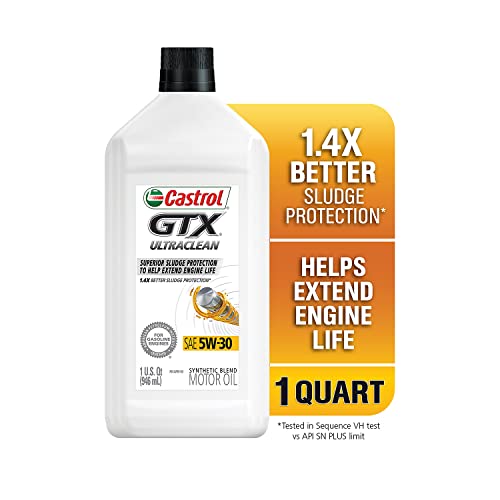 Castrol 6144 GTX ULTRACLEAN 5W-30 Motor Oil, 1 Quart, 6 Pack