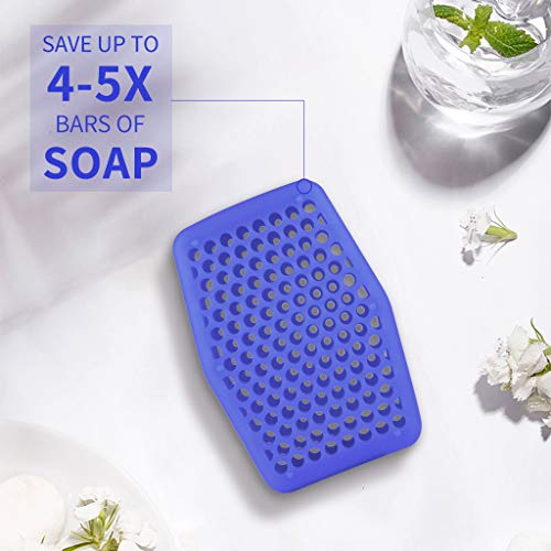 🌹Simplylin🌹Silicone Soap Sleeve Sudstud Intelligently Designed Shower Scrubber Clean Brush (Purple)