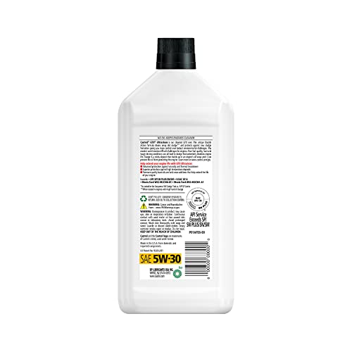 Castrol 6144 GTX ULTRACLEAN 5W-30 Motor Oil, 1 Quart, 6 Pack