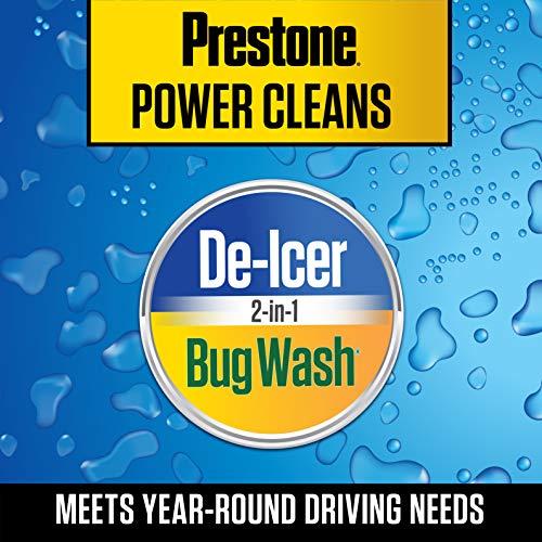 Prestone AS658-6PK All Season 2-in-1 Windshield Washer Fluid, Year Round, De-Icer + Bugwash, 1 Gallon, (Pack of 6)