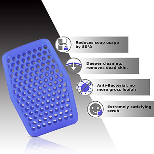 🌹Simplylin🌹Silicone Soap Sleeve Sudstud Intelligently Designed Shower Scrubber Clean Brush (Purple)