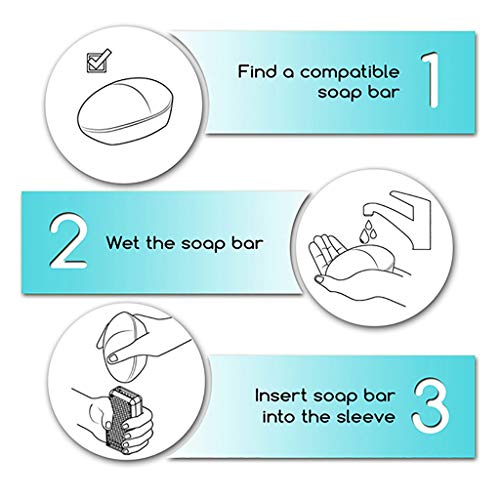 🌹Simplylin🌹Silicone Soap Sleeve Sudstud Intelligently Designed Shower Scrubber Clean Brush (Purple)