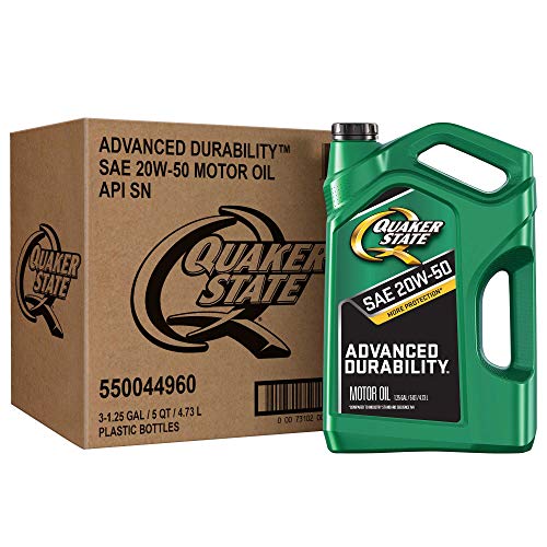 Quaker State Motor Oil, Conventional 20W-50 (5-Quart, Case of 3)