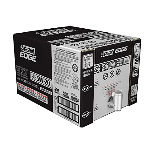 Castrol 60014 Edge 5W-20 Advanced Full Synthetic Motor Oil, 6 Gallon Enviro-Pack