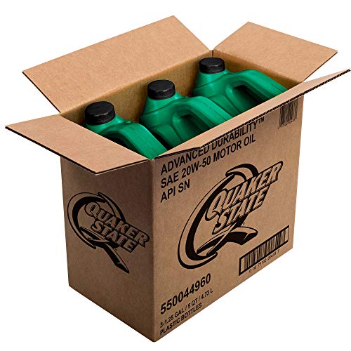 Quaker State Motor Oil, Conventional 20W-50 (5-Quart, Case of 3)