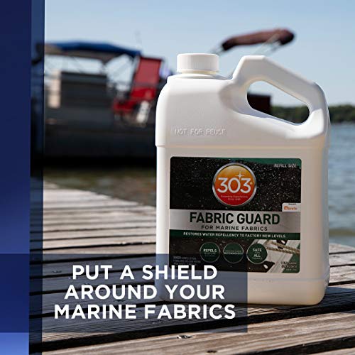 303 Marine Fabric Guard - For Marine Fabrics - Restores Lost Water Repellency To Factory New Levels - Repels Moisture And Stains, 1 Gallon, 4 Pack, 128 Fl. oz. (30674-4PK)