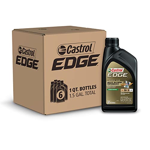 Castrol - 152B99-6PK 06244 Edge A3/B4 0W-30 Advanced Full Synthetic Motor Oil, 1 Quart, 6 Pack